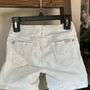 7 for all mankind white shorts, size 8